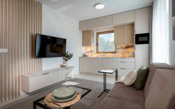 Obývacia miestnosť s kuchynkou