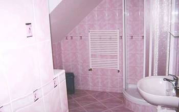 Růžový apartmán - koupelna