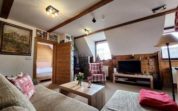 Apartmán Deluxe s 2 spálňami v hlavnej budove hotela - Výhľad na Tatry