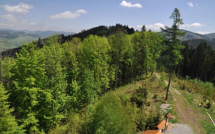 Na rozhľadni na vrchu Bobovec nad Starou Bystricou 