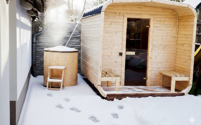 Finská sauna na dřevo