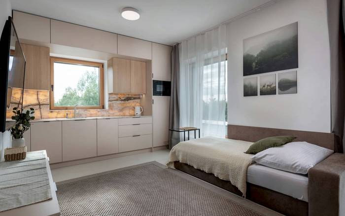 Obývacia miestnosť s kuchynkou