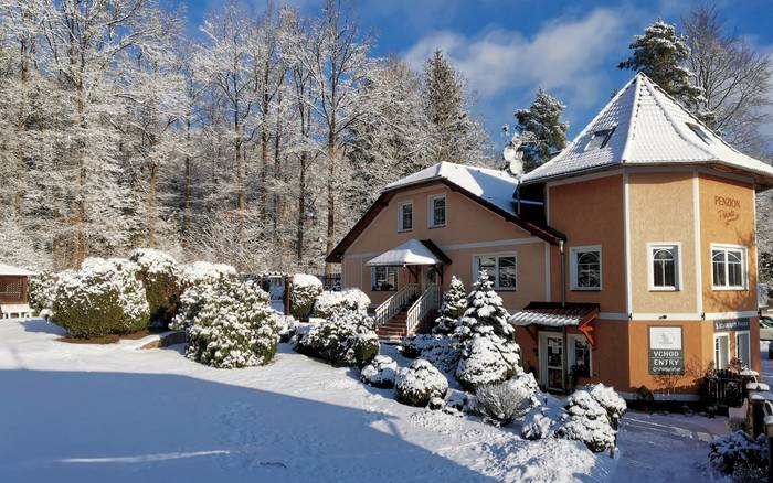 Penzion v zimě