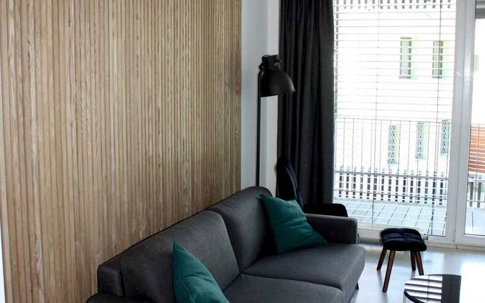 Studio 1+kk s balkonem a rozkládací pohovkou