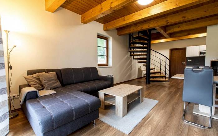 Apartmán Deluxe s kuchyňkou, terasou a balkonem pro 5 osob
