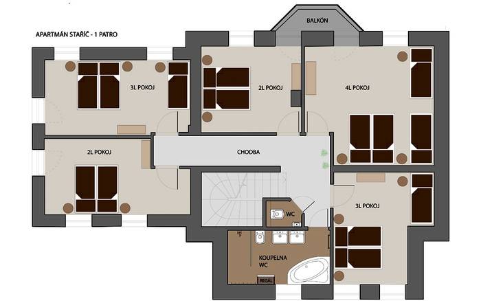 Apartmán - 1. patro