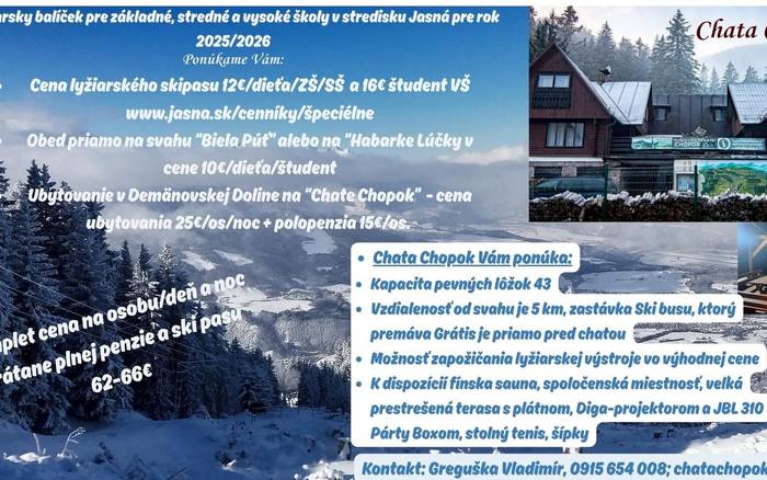 Lyžiarske výcviky v Jasnej