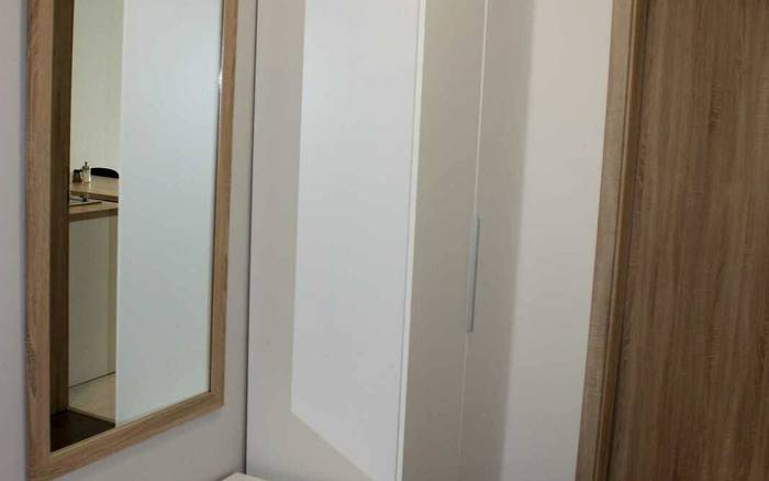 Studio 1+kk s balkonem a rozkládací pohovkou