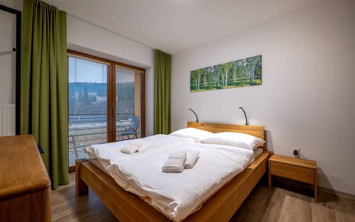Spálňa č.1 Mezonetový apartmán P17