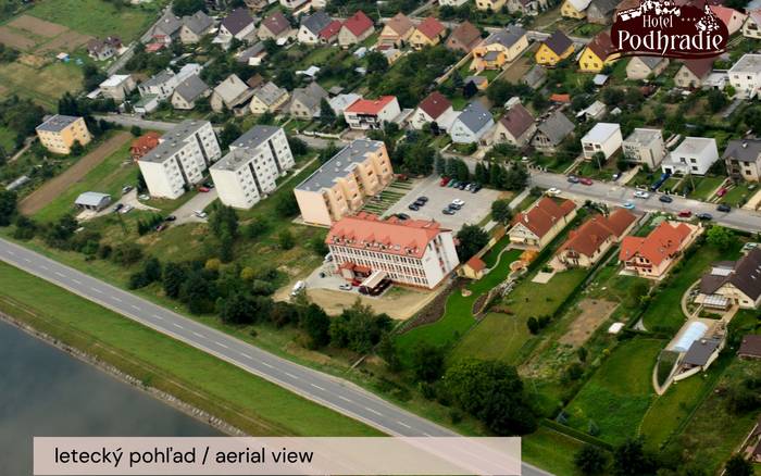 letecký pohľad na hotel Podhradie