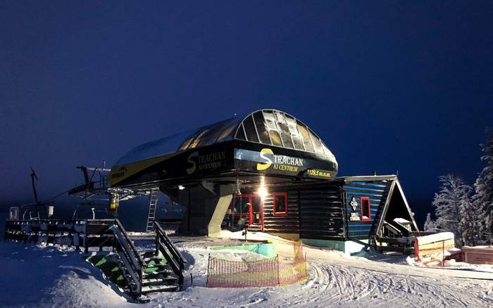 Chalet Strachan v zime