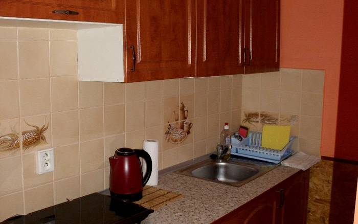 kuchynka vo vrchnom apartmáne