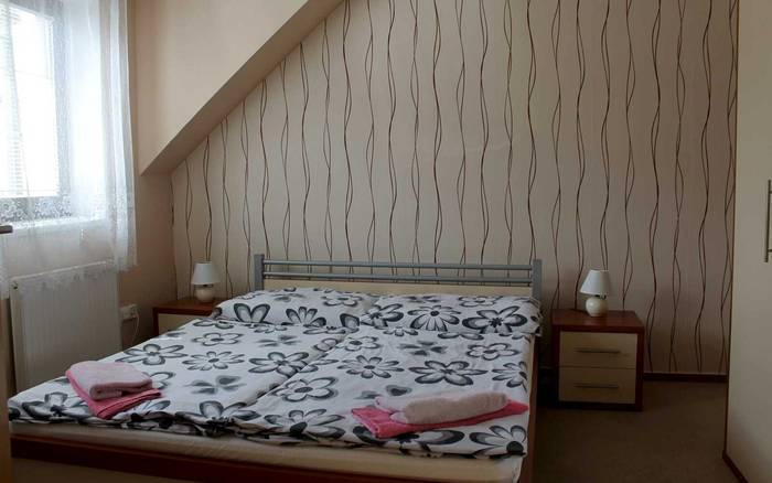 Dvoulůžkový pokoj manželskou postelí