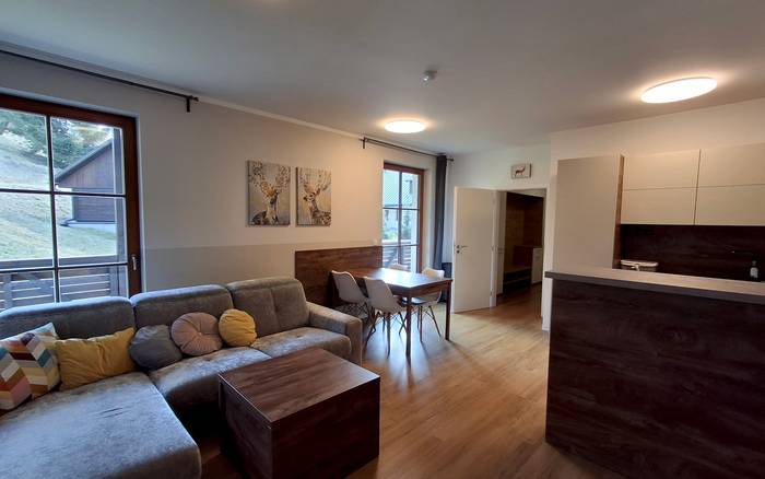 Apartmán A4 - Obývací pokoj s kuchyní