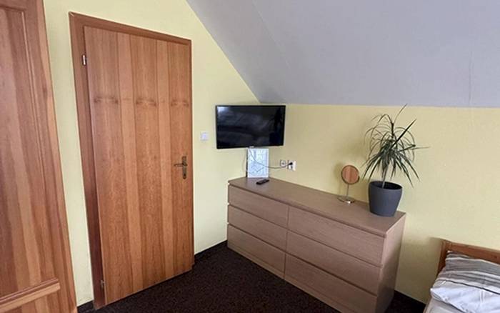 Rodinný pokoj s balkonem 4 s výhledem na sjezdovky