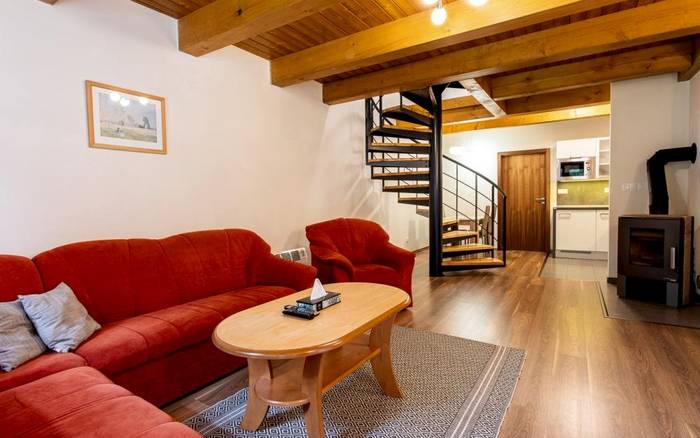 Apartmán Deluxe s kuchyňkou, terasou a balkonem pro 6 osob