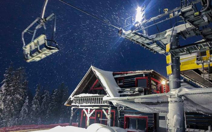 Chalet Strachan v zime