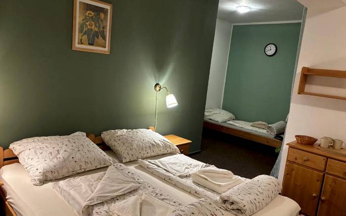 Třílůžkový pokoj s výhledem na hory