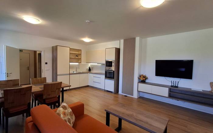 Apartmán A6 - Obývací pokoj s kuchyní