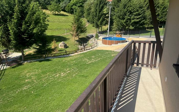 Pohľad z balkóna Domček A