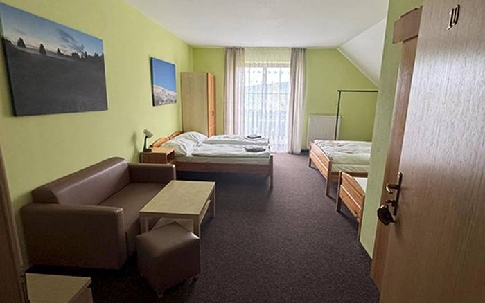 Rodinný pokoj s balkonem 10 s výhledem na sjezdovky