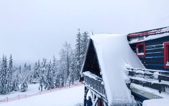 Chalet Strachan v zime