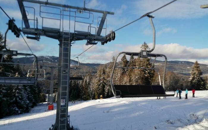 Výstupná stanica 900m od chaty auto si môžete zaparkovať 30m od zjazdoviek 