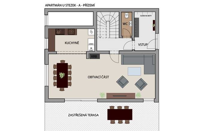 Apartmán A - suterén