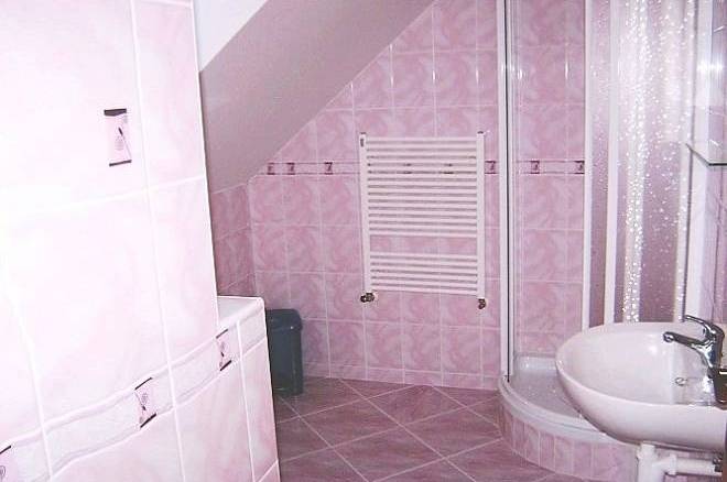 Růžový apartmán - koupelna