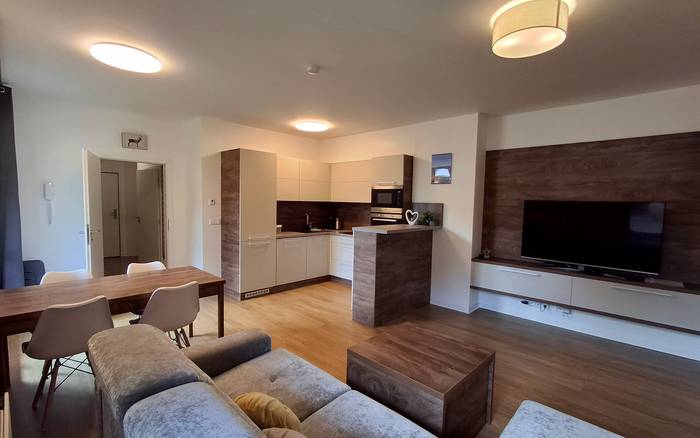 Apartmán A4 - Obývací pokoj s kuchyní