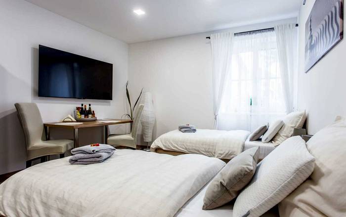 Dvoulůžkový apartmán se samostatnými postelemi č. 1