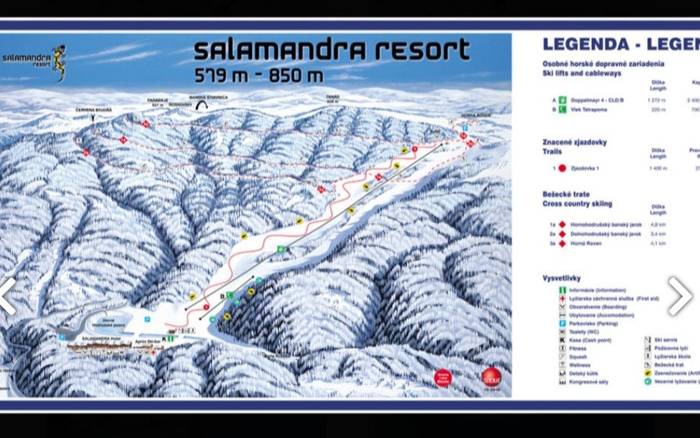 Lyžiarsky vlek Salamandra 4,8km od chaty