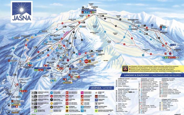 Ski Jasná 10 minút autom.  V chate k dispozícii 2x detské, 2x juniorské a 2x dospelácke lyže, lyžiarky a prilba.