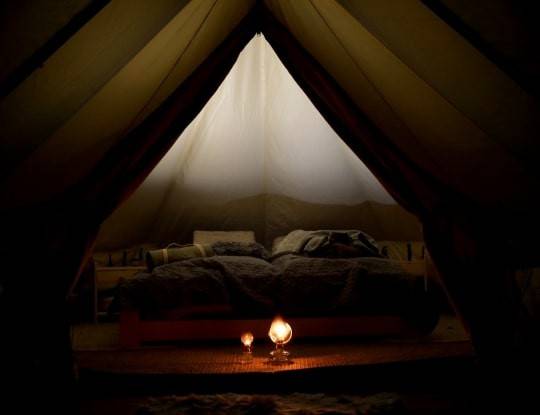 Glamping na kopečku u vinohradu