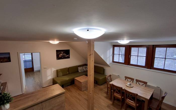 Apartmán B7 - Obývací pokoj s jídelnou