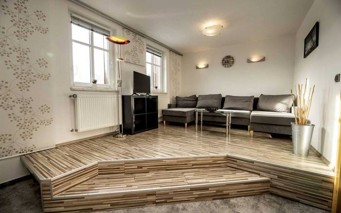 Apartmán s obývacím pokojem a ložnicí