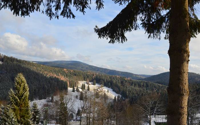 Pohled ze všech tří apartmánů na Černou horu