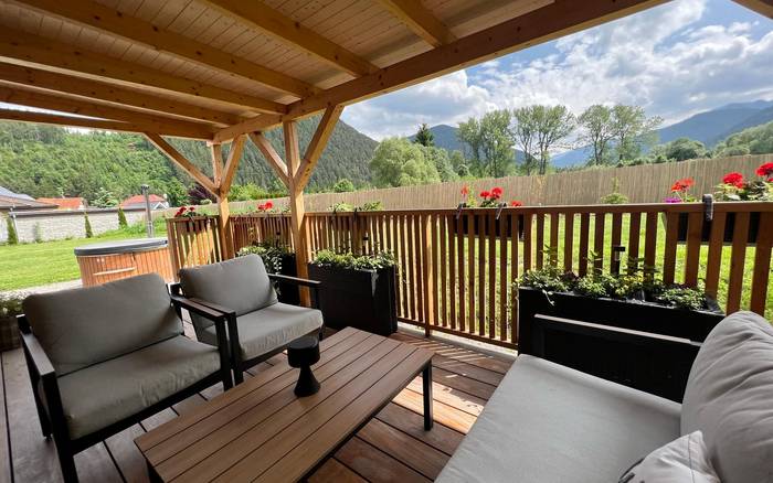 Domček s Jacuzzi a grilom, pri termálnom kúpalisku